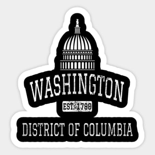 Washington DC DC Vintage Sticker